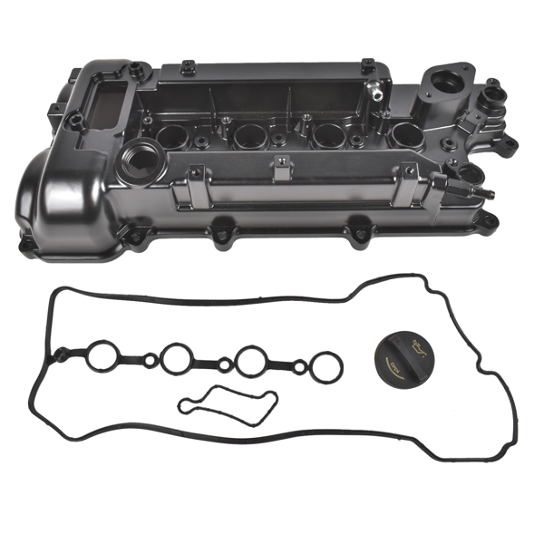 气门室盖 Aluminum Engine Valve Cover with Gasket Fits for Kia Rio Optima 2016-2020 Hyundai Elantra Black 1Pc-1