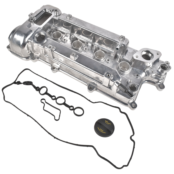 气门室盖 Aluminum Engine Valve Cover with Gasket Fits for Kia Rio Optima 2016-2020 Hyundai Elantra Silver 1Pc-6