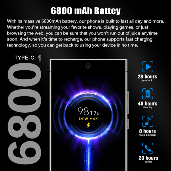 26 Ultra 手机 8GB+256GB 解锁版，5G智能手机（附触控笔），Android 14.0 系统，双卡双待-4