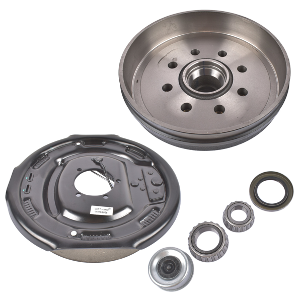 A3 车桥配件 8 on 6.5" Trailer Brake Hub Drum Assembly 12x2" for 7000-8000 lbs Axle Left-4
