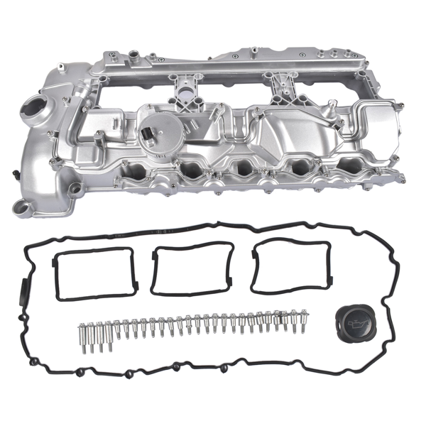 气门室盖 Valve Cover+Gasket+Oil Cap #7570292 Replacement for 2010-2017 BMW 535i GT xDrive 540i 530i-6