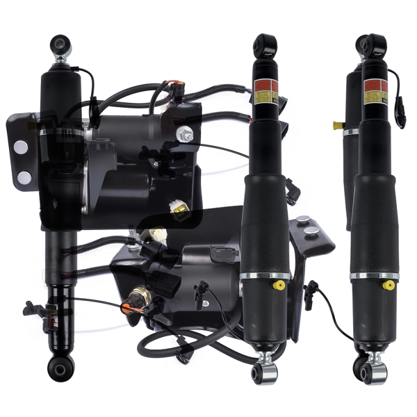 空气悬挂减震器 2Pcs Rear Air Suspension Shock and Compressor Pump Fit for Cadillac Escalade Chevrolet Avalanche Suburban 1500 Tahoe GMC Yukon 2001-2013 25979391 19300046 19299545-8
