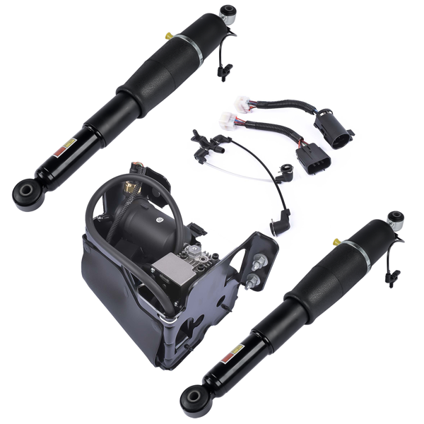 空气悬挂减震器 2Pcs Rear Air Suspension Shock and Compressor Pump Fit for Cadillac Escalade Chevrolet Avalanche Suburban 1500 Tahoe GMC Yukon 2001-2013 25979391 19300046 19299545-7