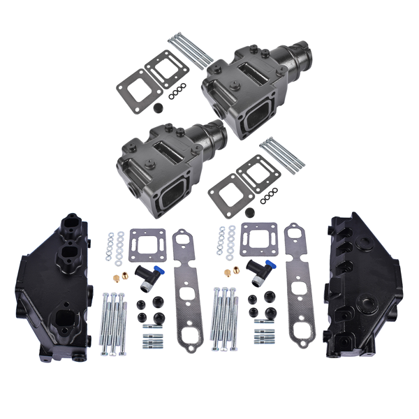 排气歧管 4x Manifold Riser Combo Kit Fit for MerCruiser 85–02 MerCruiser 175 44354A13 99746A8-5