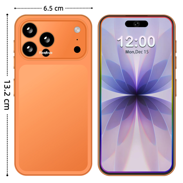 17 解锁版手机，5.3英寸高清屏，4+128GB，5G迷你手机，Android 14智能手机，5000mAh电池/双卡/面部解锁/GPS，品质优良-1