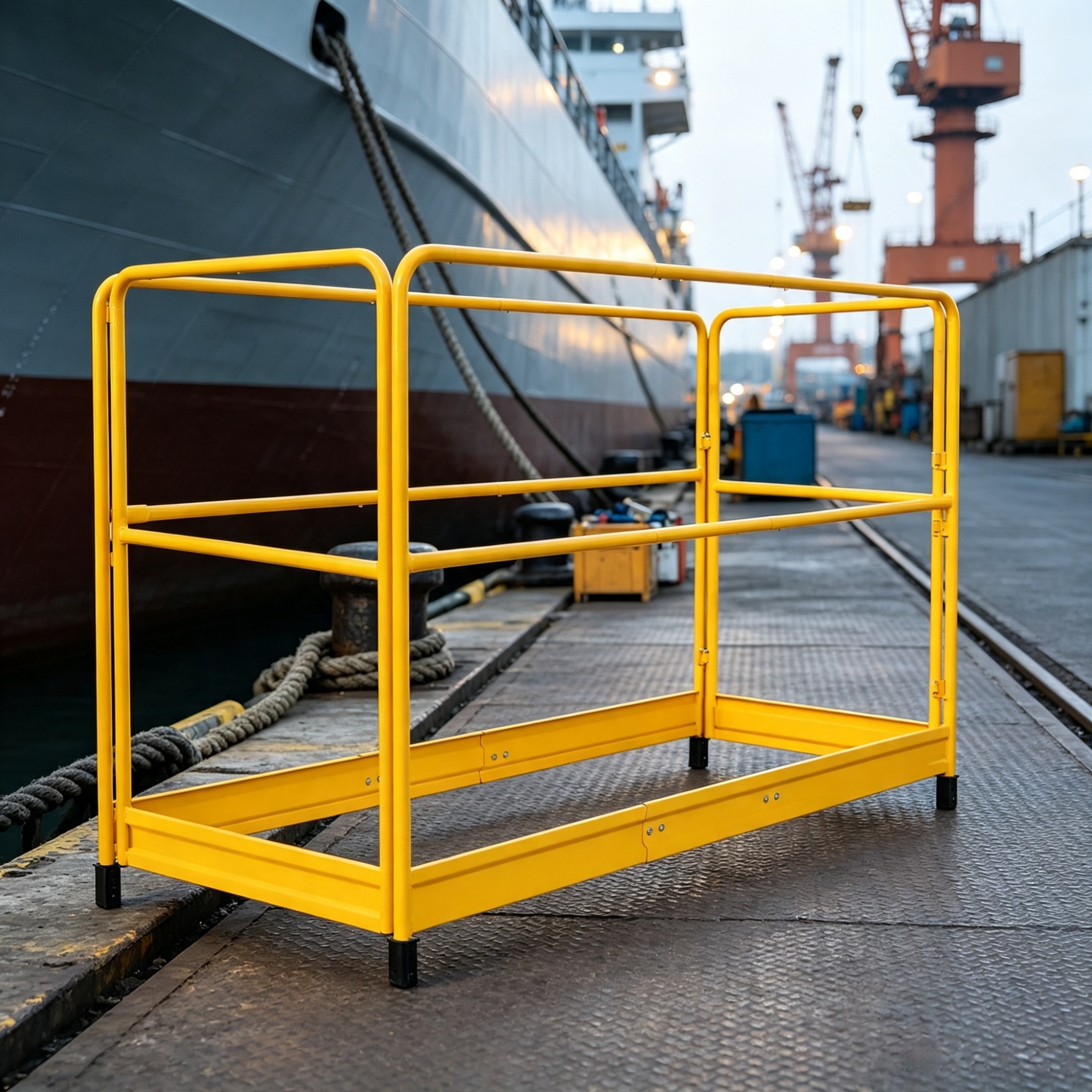6ft Scaffolding Safety Guardrail, 55.4 lbs Rustproof Carbon Steel Baker Style Guard Rail System view 5