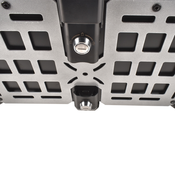 铝合金车尾箱 Aluminum Alloy 45L Motorcycle Tail Box w/Double Lock System Titanium w/Black Backrest-11