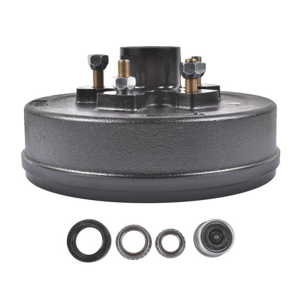 A3 车桥配件 5 on 4.5" Trailer Brake Hub Drum Kits 10x2-1/4" for 3500 lbs Axle Hub-Drum Only-1