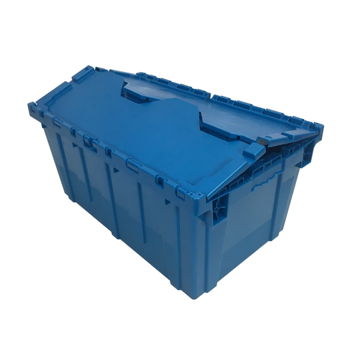 uBoxes 翻盖一体式塑料收纳周转箱，尺寸 27×17×12 英寸