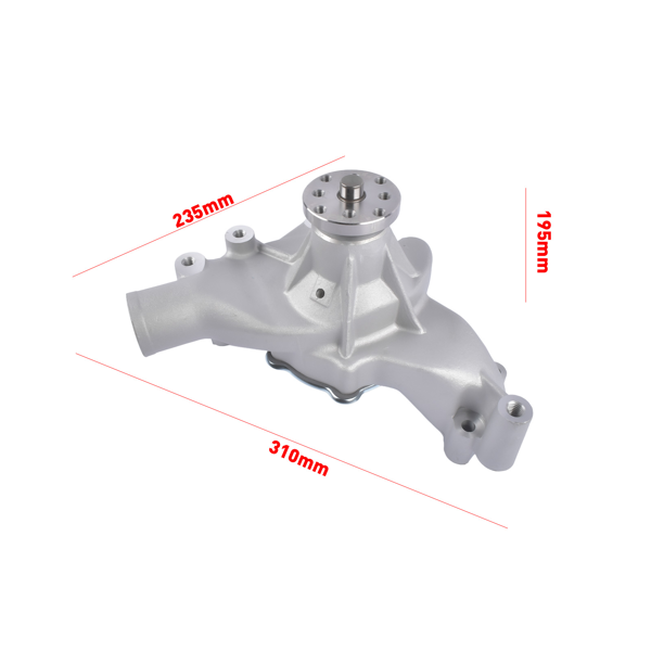 水泵 High Flow Satin Finish Long Water Pump Fits for Chevy BBC 402 502 V8 Engines Silver 1Pc-6