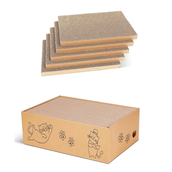 5片装猫抓板双面可用猫纸板-6