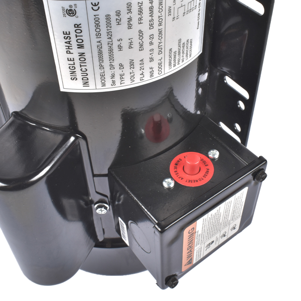 空气压缩机电机 5HP Air Compressor Electric Motor 230V 56HZ Frame 3450RPM 7/8"Keyed Shaft CCW/CW-8
