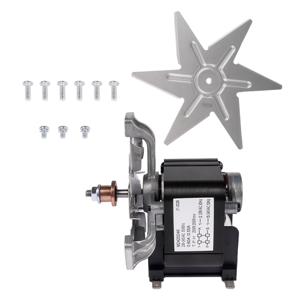 烤箱电机 Oven Motor Replacement for Commercial Oven Models E22M3 E25 E31 E32 OEM M242024K 0.60A/0.55A-3