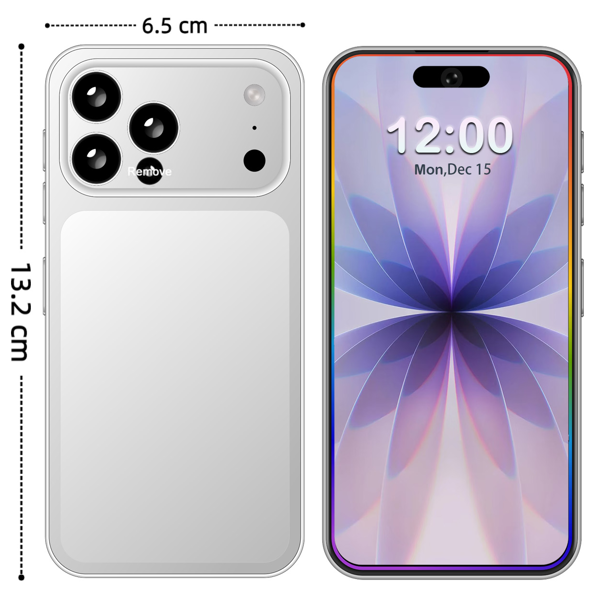 17 解锁版手机，5.3英寸高清屏，4+128GB，5G迷你手机，Android 14智能手机，5000mAh电池/双卡/面部解锁/GPS，品质优良-1