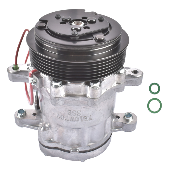汽车空调压缩机 A/C Compressor with 6-Groove Pulley Fits for Sanden SD7 Serpentine Belt HC5005BK-7