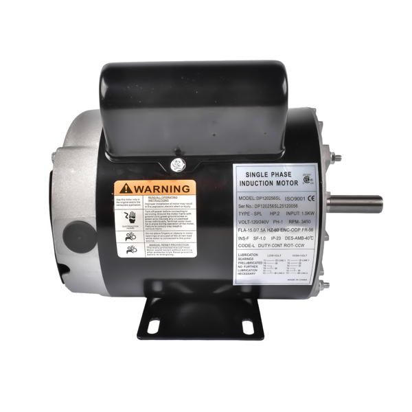 空气压缩机电机 2 HP Air Compressor Motor, Single Phase Electric Motor, 3450 RPM 56 Frame 60 HZ-7