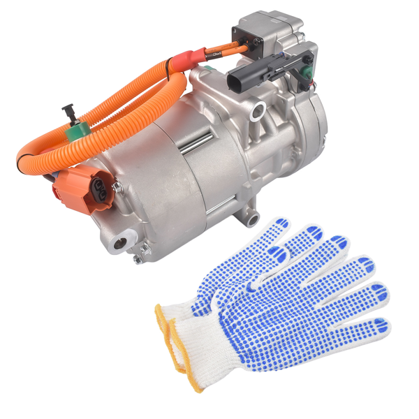 汽车空调压缩机 125W Belt Driven A/C Compressor Fits for Tesla Model S Model X 2016-2020-4