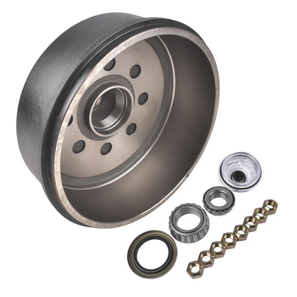 刹车鼓 Trailer Hub Brake Drum Fits for Lippert Dexter 8K Axle 12-1/4"x3-3/8" 5/8 Stud-5