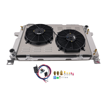 3-Row Aluminum Radiator+Fan Kit fit for Ford F150 F250 F350 V8 1985-1997 CC1451
