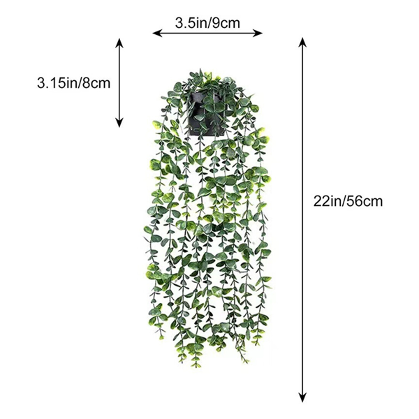 UK4件装盆栽仿真悬挂植物室内假蔓生植物家居房间-4