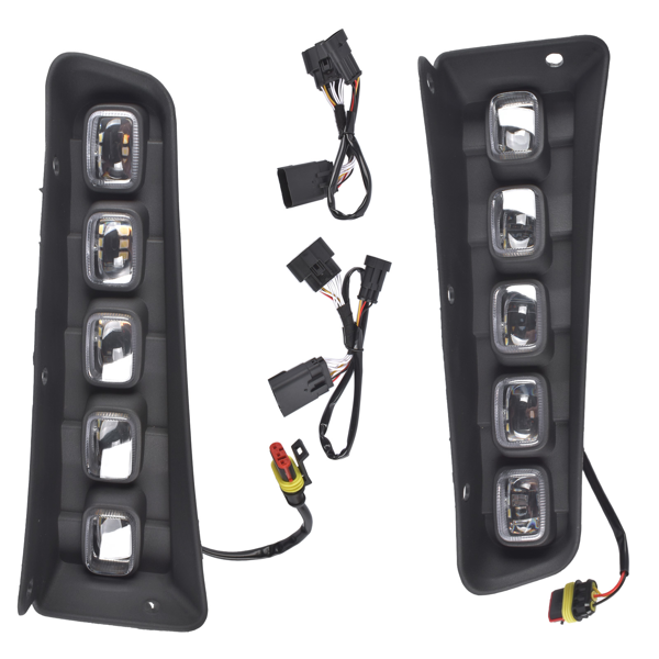 雾灯 LED Daytime Running & Turn Signal Light Replacement for Ford Bronco 2/4 Door 21-24 Bumper Kit-6