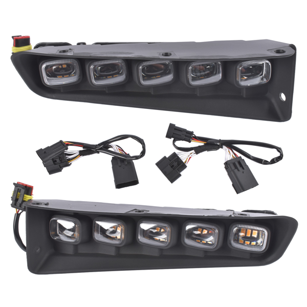 雾灯 LED Daytime Running & Turn Signal Light Replacement for Ford Bronco 2/4 Door 21-24 Bumper Kit-8
