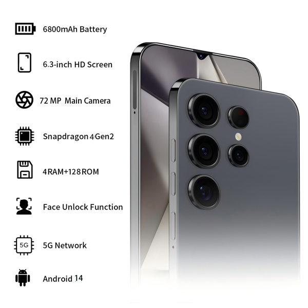 24 手机 4GB+128GB 解锁版，5G智能手机（附触控笔），Android 14.0 系统，双卡双待-2
