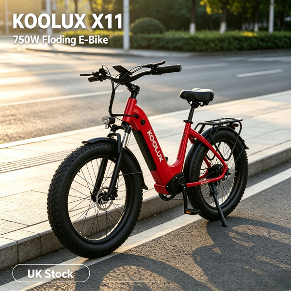 KOOLUX X2低跨度电动自行车 500W电机48V15Ah电池 26寸建大轮胎液压碟刹 成人城市通勤电助力自行车 英国仓现货-3
