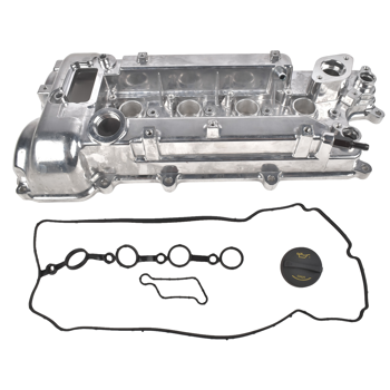 气门室盖 Aluminum Engine Valve Cover with Gasket Fits for Kia Rio Optima 2016-2020 Hyundai Elantra Silver 1Pc