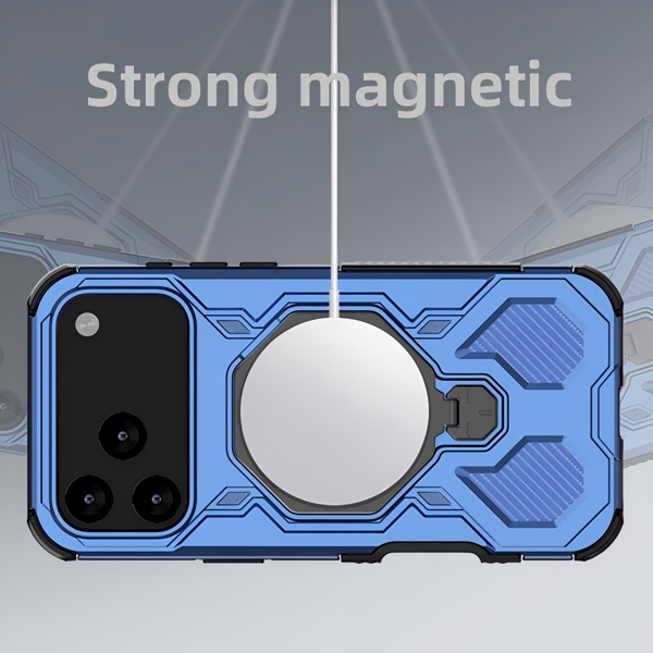适用于 iPhone 17 Pro 的手机壳，防震、带支架、坚固耐用、磁吸式-5