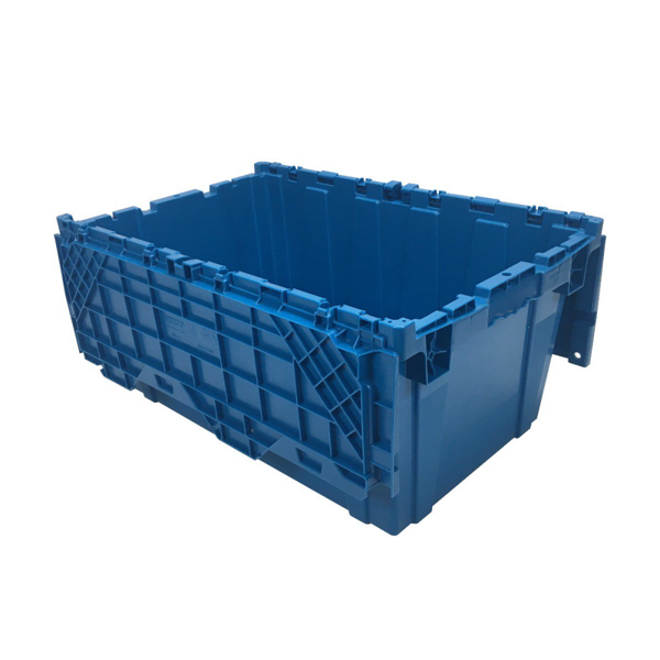 uBoxes 翻盖一体式塑料收纳周转箱，尺寸 27×17×12 英寸-3