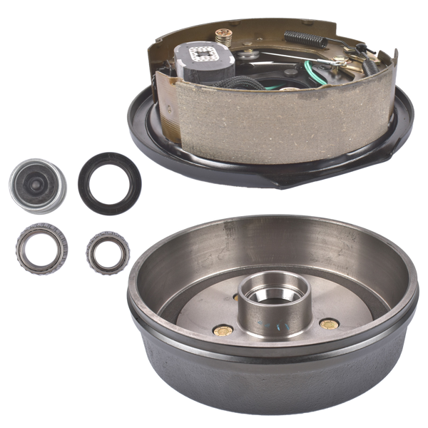 A3 车桥配件 5 on 4.5" Trailer Brake Hub Drum Assembly 10x2-1/4" for 3500 lbs Axle Right-6