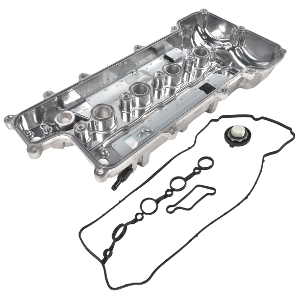 气门室盖 Aluminum Engine Valve Cover with Gasket Fits for Kia Rio Optima 2016-2020 Hyundai Elantra Silver 1Pc-2