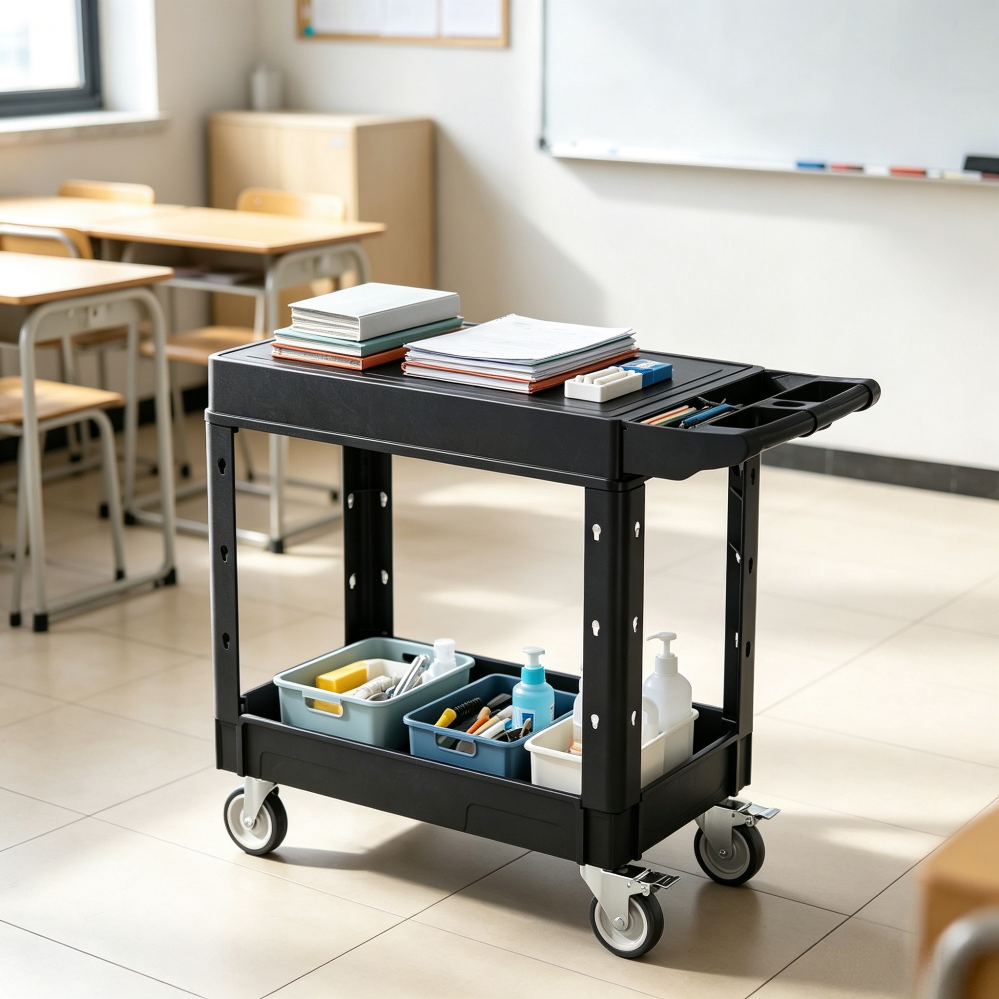 550 lb Two-Shelf Workshop Utility Cart view 4