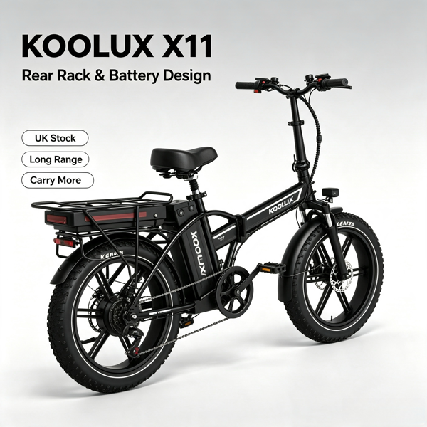 KOOLUX X11 750W 双电池折叠电动自行车 20×4.0 建大胖胎液压碟刹长续航电助力车 英国仓现货-5