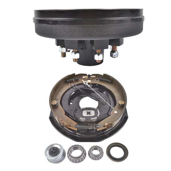 A3 车桥配件 8 on 6.5" Trailer Brake Hub Drum Assembly 12x2" for 7000-8000 lbs Axle Left-2