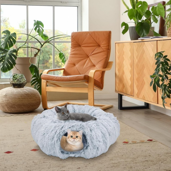 猫窝隧道床-灰色-1