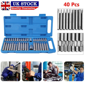 40pcs六角梅花星形和花键 BIT 套筒套件 UK