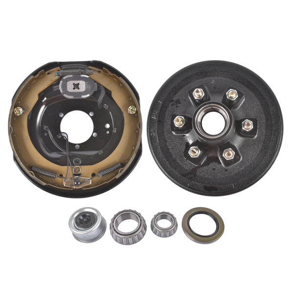 A3 车桥配件 6 on 5.5" Trailer Brake Hub Drum Assembly 12x2" for 5200-6000 lbs Axle Left-4