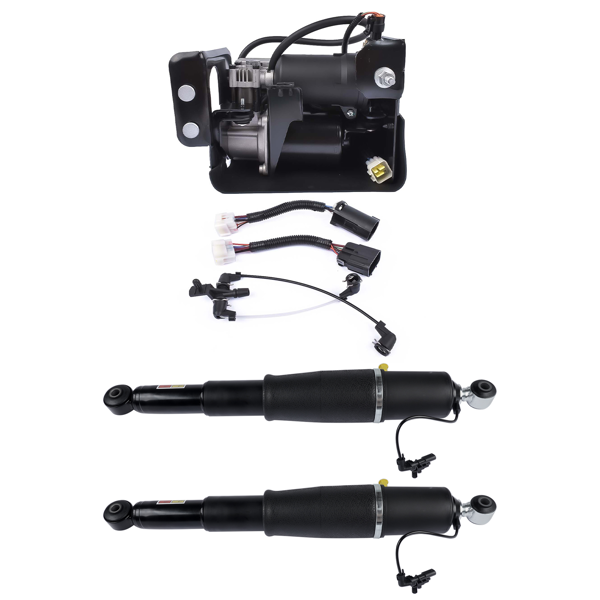 空气悬挂减震器 2Pcs Rear Air Suspension Shock and Compressor Pump Fit for Cadillac Escalade Chevrolet Avalanche Suburban 1500 Tahoe GMC Yukon 2001-2013 25979391 19300046 19299545-1