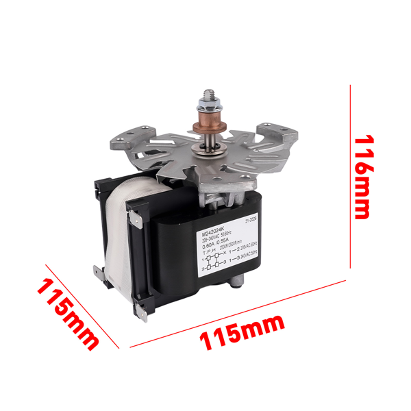烤箱电机 Oven Motor Replacement for Commercial Oven Models E22M3 E25 E31 E32 OEM M242024K 0.60A/0.55A-11
