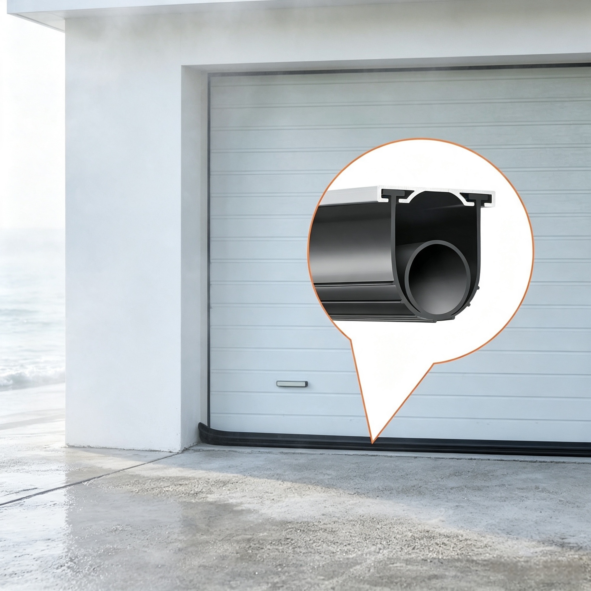 16 Ft Garage Door Bottom Seal (5/16″ T-ends, 3-3/4″ Width) view 5