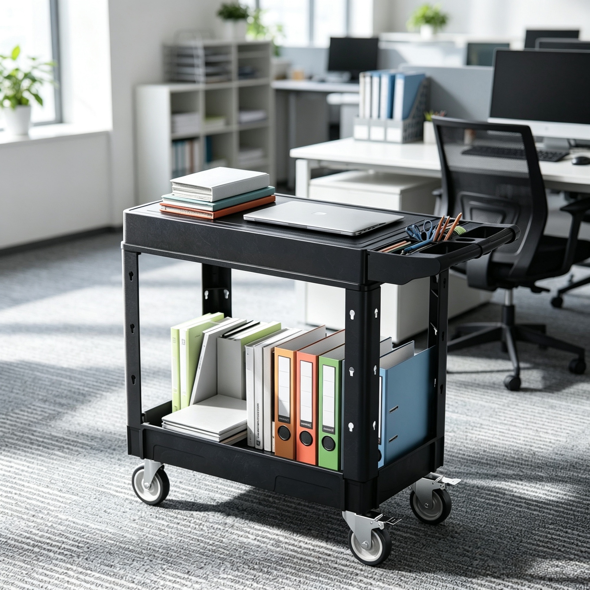 550 lb Two-Shelf Workshop Utility Cart view 5