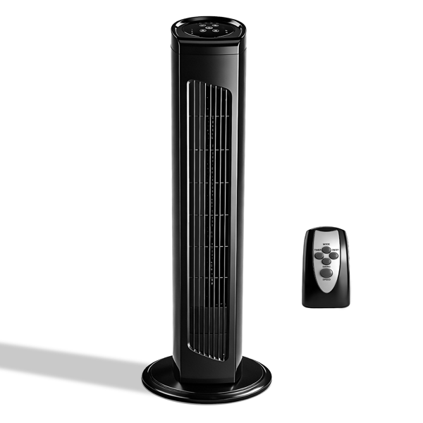 美规 RTW-AR 塔扇 110V 45W 32英寸 柱形塔扇 触控 带遥控  塑料机身 铜电机 黑色 3档 3种模式 可摇头 7.5小时定时 家用-2