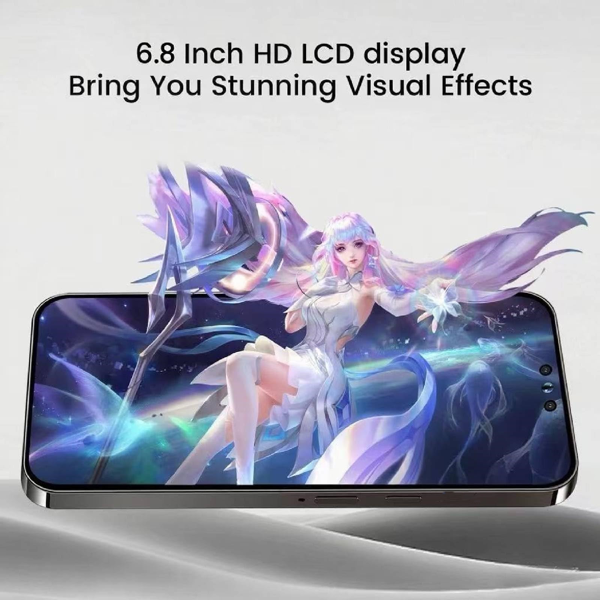 A15 Pro Max 5G Android 14智能手机，6.8英寸 FHD+ 显示屏，8GB 内存 + 256GB 存储，7200万像素前置摄像头和1.08亿像素后置摄像头，6800mAh 电池，全球版-3