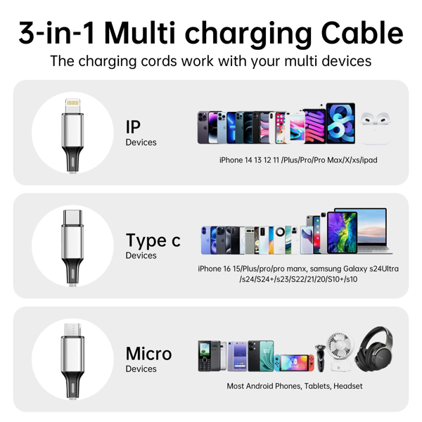 Type-C/Micro USB 3合1手机充电线-4