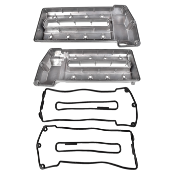气门室盖 2x Left & Right Valve Cover 1703175 1703172 Replacement for BMW 540i E39 740i 740iL E38 4.4L