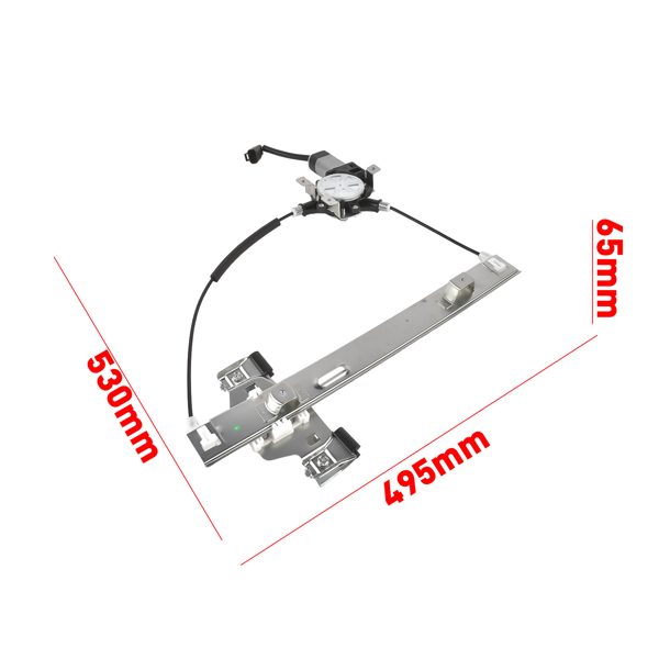 玻璃升降器 2Pcs Rear Left and Right Window Regulator with 2Pin Motor Fit for Hummer H2 Pickup Sport Utility 2003-2009-6