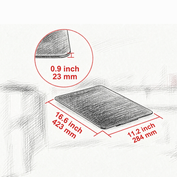 16.5“x 11”电热托盘，便携式钢化玻璃加热垫（65-90℃），适用于餐饮和聚会-4