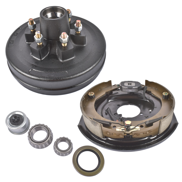 A3 车桥配件 6 on 5.5" Trailer Brake Hub Drum Assembly 12x2" for 5200-6000 lbs Axle Left-6